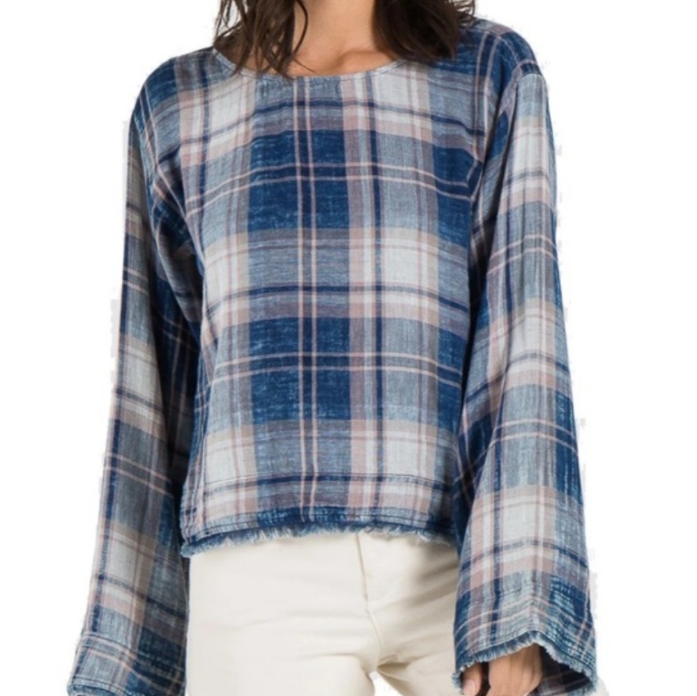 BELLA DAHL FRAYED HEM PULLOVER TOP (482)